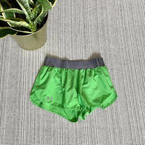 Under Armour Lime Green and Grey Logo Waistband Shorts